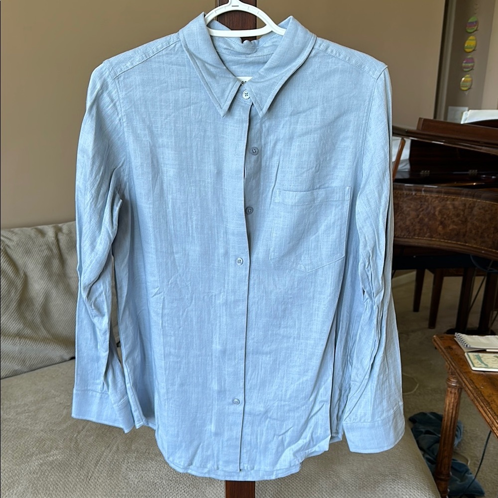 Blue Button-Up Shirt